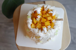 Spring Fresh Mango cloud chiffon cream cake (For limited time only)