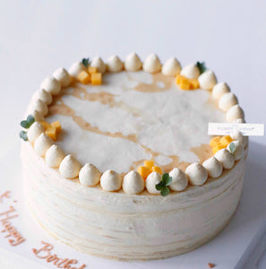9” Mango mille crepe cake (seasonal)